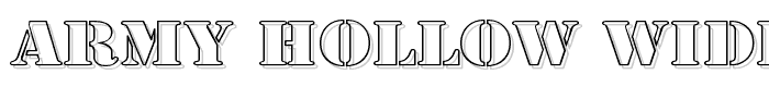 Army Hollow Wide font